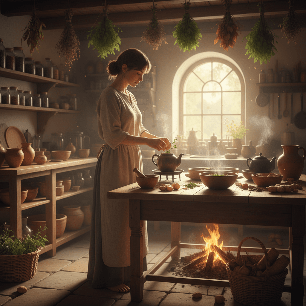 Preparing natural herbal tea